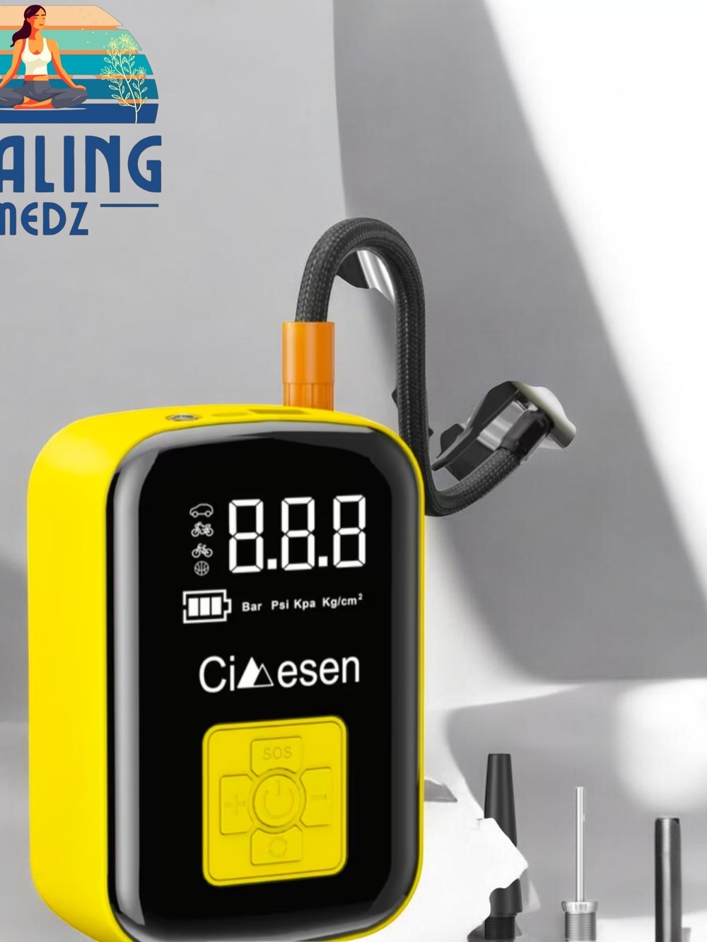 1pc Tire Inflator Portable Air Compressor, Fast Cordless Air Pump